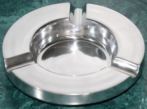 PARIS ASHTRAY POLISHED ALUMINUM 7.5"