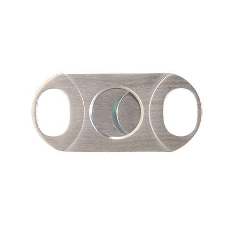 CIGAR CUTTER SS 64 GAUGE LARGE SILVER DOUBLE BLADE