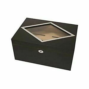 BIRMINGHAM HUMIDOR GLASS TOP COLOUR BLACK 100 COUNT